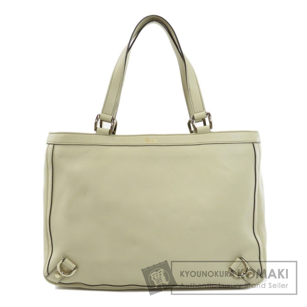 Gucci Logo Motif Tote Bag Leather